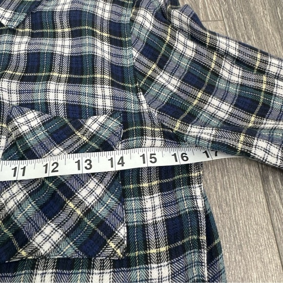 Rails Hunter Plaid Button Front Shirt Blue Green Soft Rayon Size XS - Picture 8 of 10